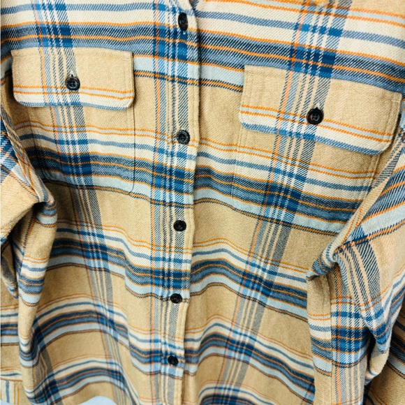 Patagonia Men’s Yellow Blue Plaid Long Sleeve Button Down Shirt - Picture 4 of 7